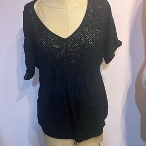 Peruvian Connection cotton lace tunic